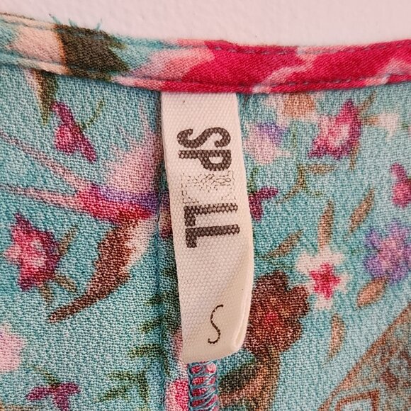 Spell & the Gypsy Turquoise Babushka Playdress Short Mini Play Dress Small b101 - Picture 6 of 10